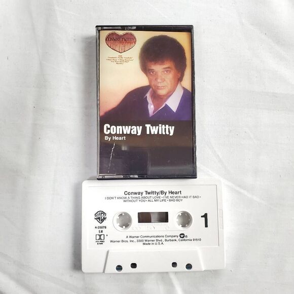 Conway Twitty By Heart Cassette Warner Bros 1984 - Picture 1 of 2